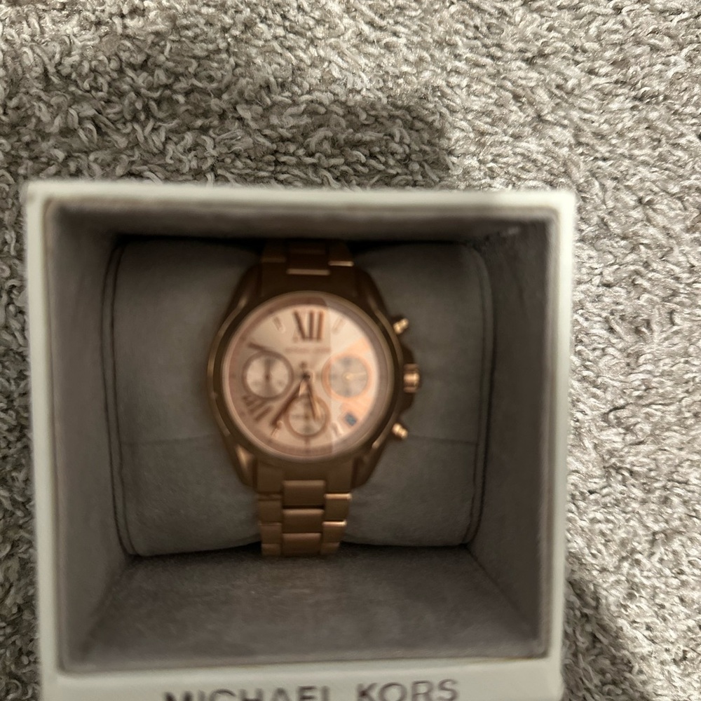 Michael Kors Rose-Toned Chronograph Watch